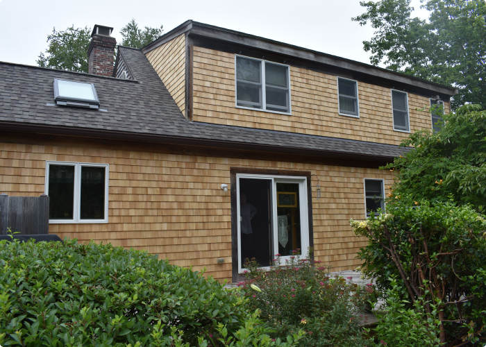 House roof after roof replacement services by Corey & Corey The Roofers in Cape Cod Ma